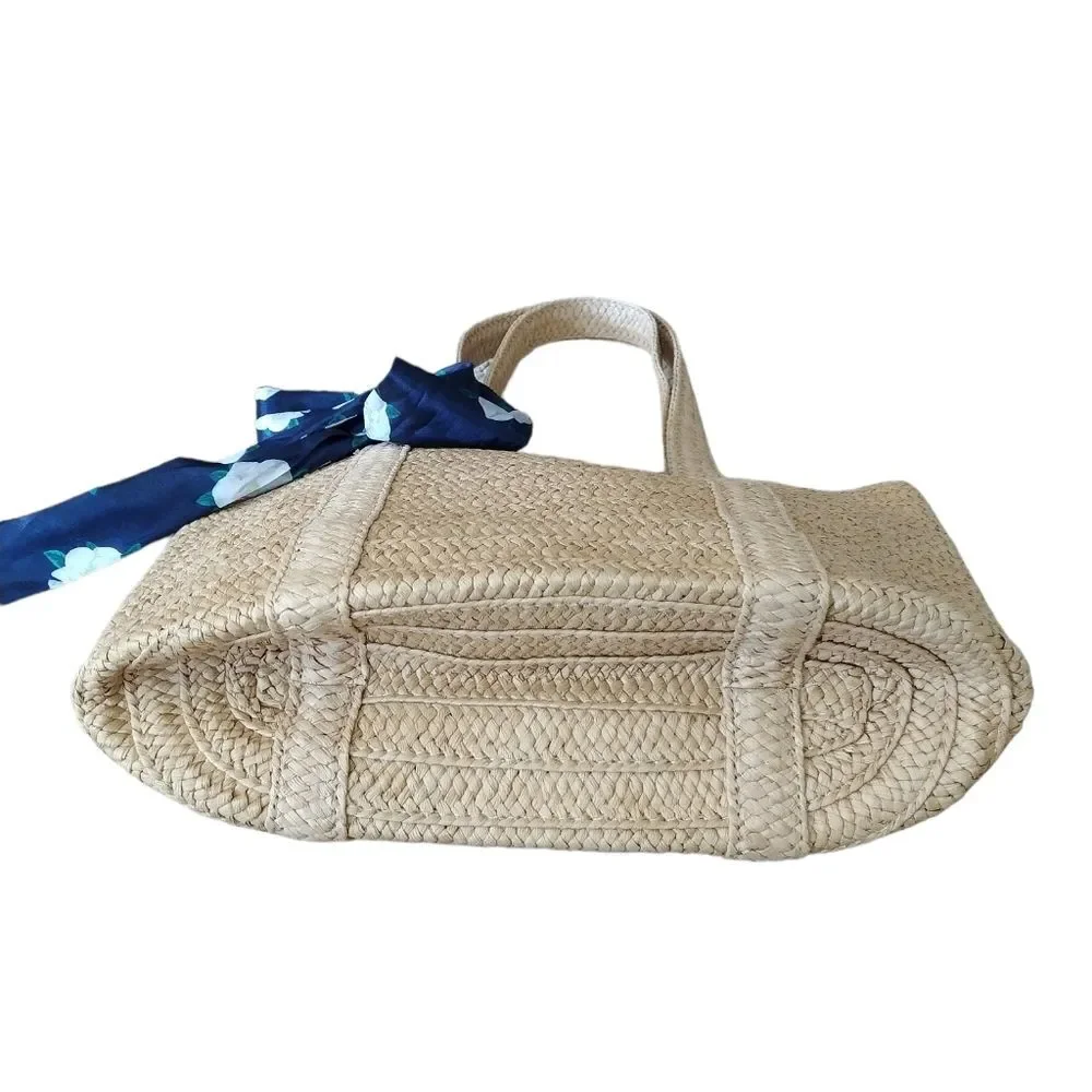 Draper James Straw Scarf Bag